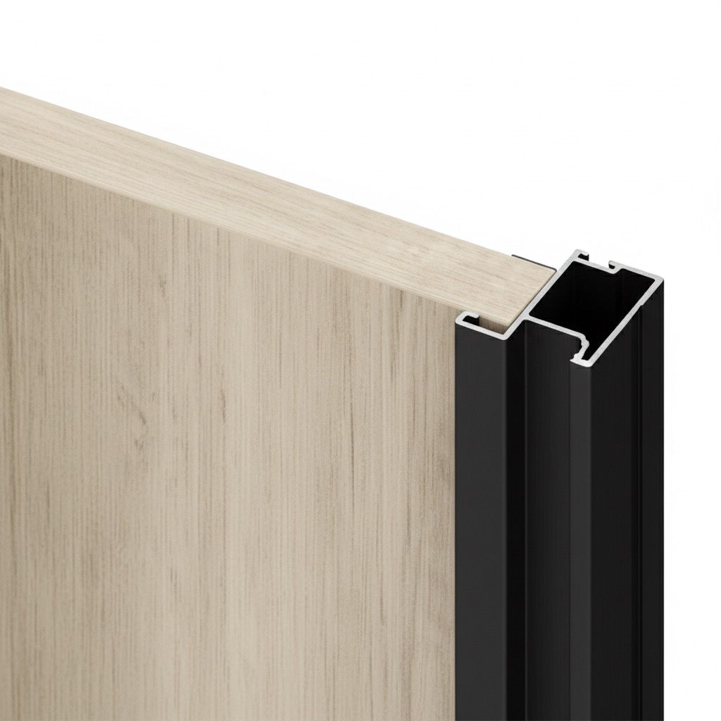 TIRADERA PERFIL VERTICAL NEGRO MATE 3M