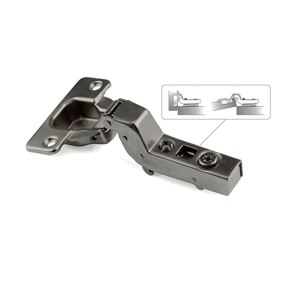 BISAGRA SEMICURVA CLIP ON CIERRE LENTO MOKA PAR INTHER