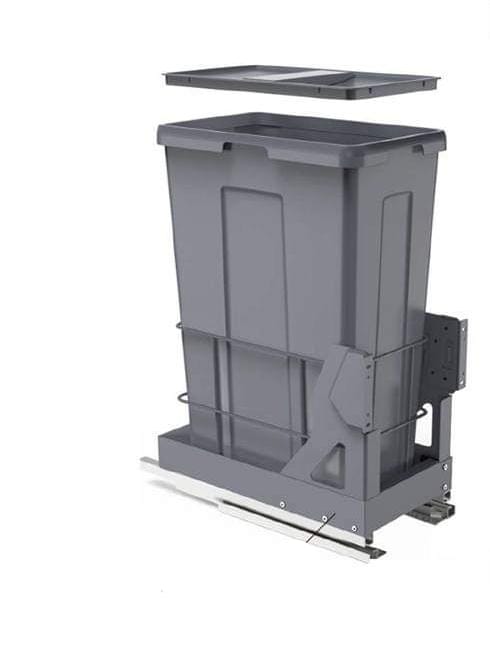 BASURERO EXTRAIBLE 1 CUBO RIEL OCULTO LENTO 30CM IT30105 ESPAÑOL