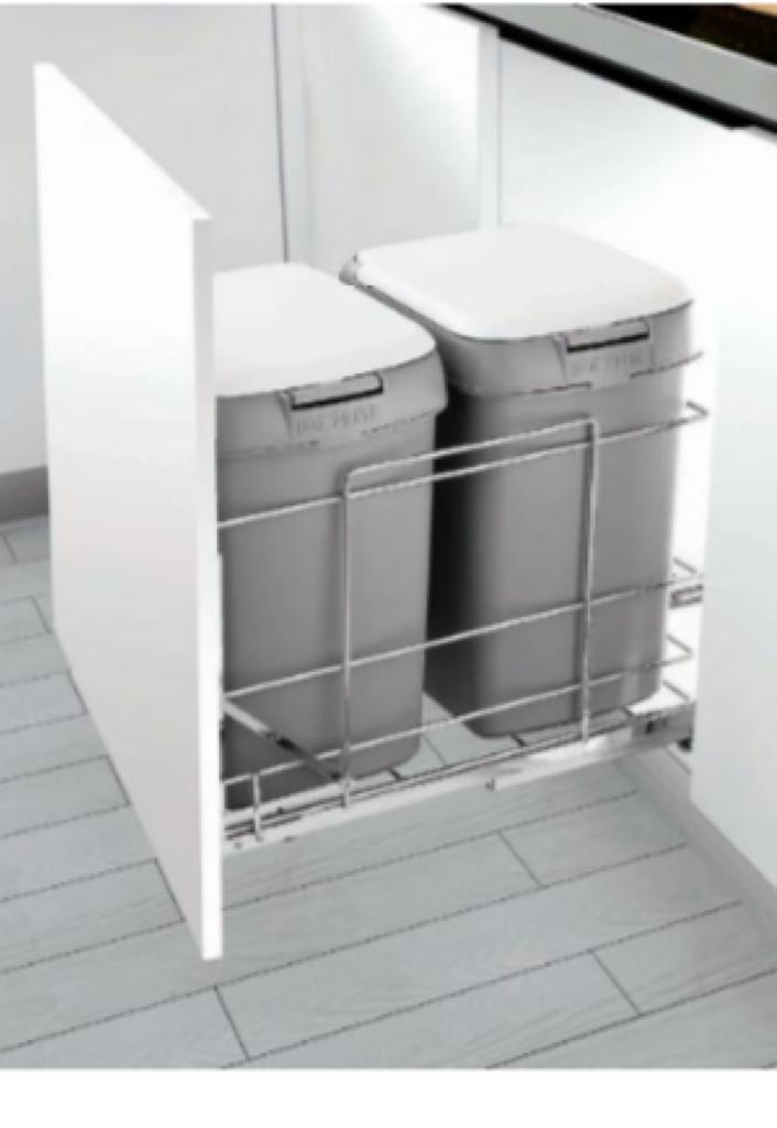 BASURERO EXTRAIBLE 2 CUBOS 400MMS IT30315