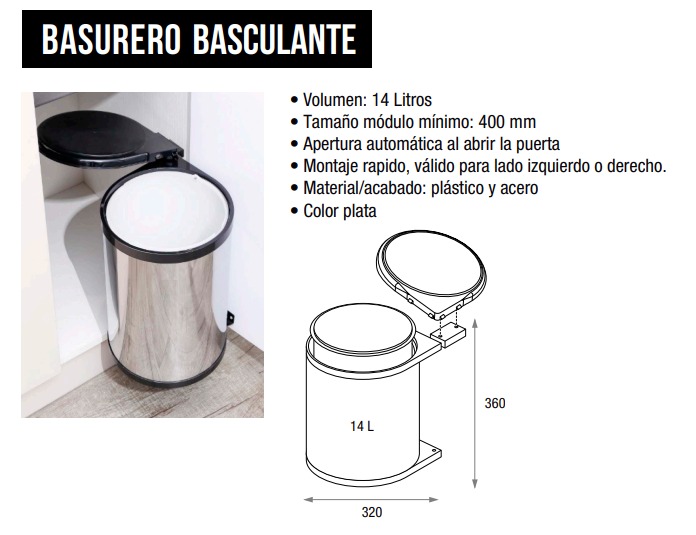 BASURERO BASCULANTE IT33005
