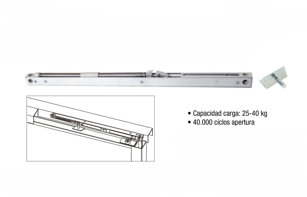 FRENO CIERRE LENTO CARRIL SUPERIOR 40KG PF20020 ESPAÑOL