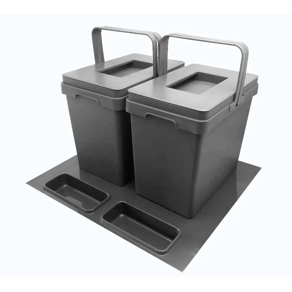 BASURERO EXTRAIBLE 2 CUBO + CAJON 40CM IT30310