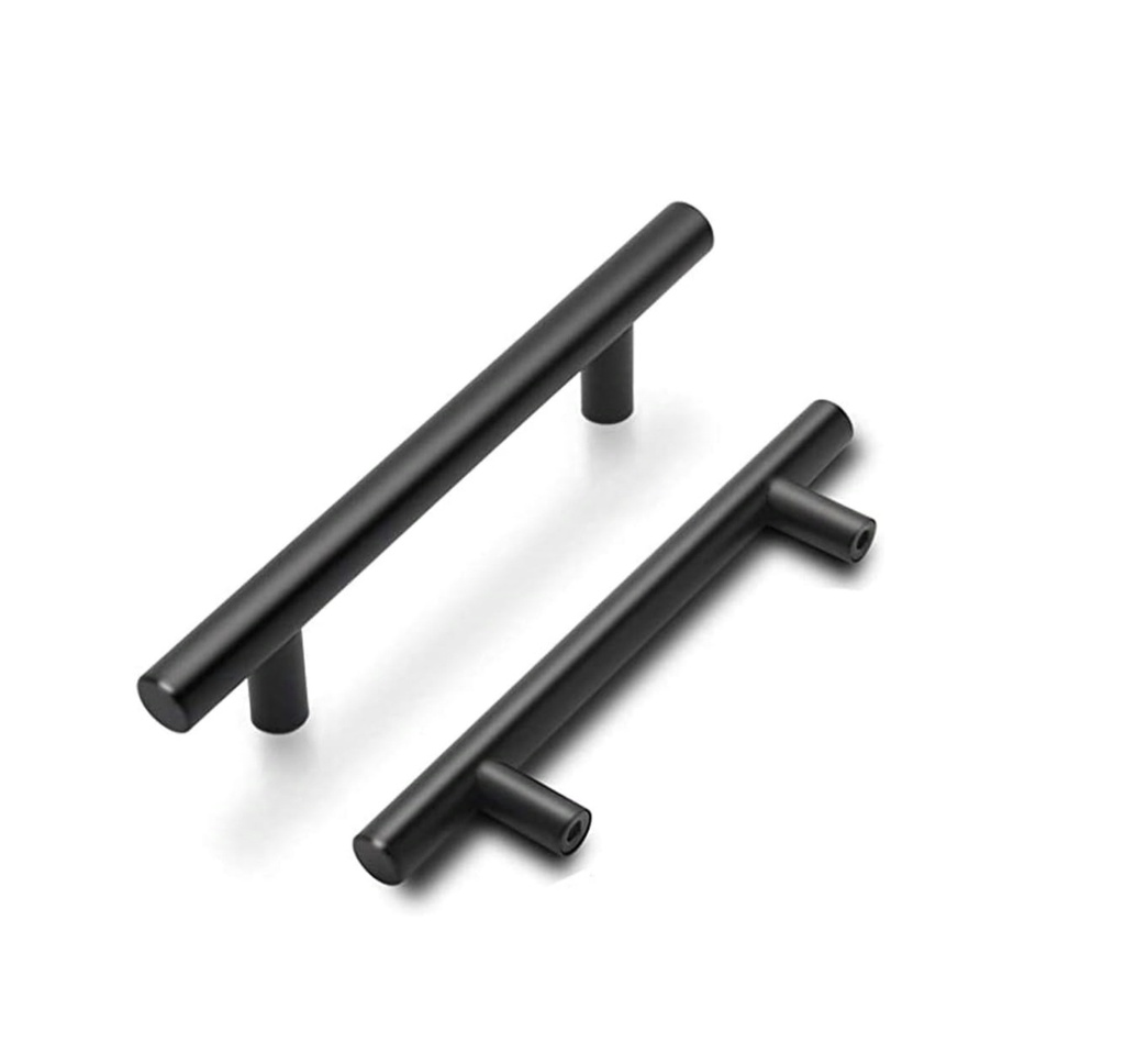 TIRADERA CILINDRICA HUECA NEGRO 128MM