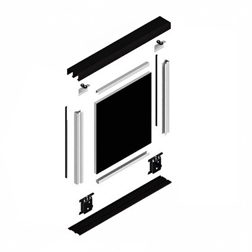 KIT CARRIL SUPERIOR E INFERIOR 3M BASE FLOOR S75 370AM9300 NEGRO MATE SYSKOR