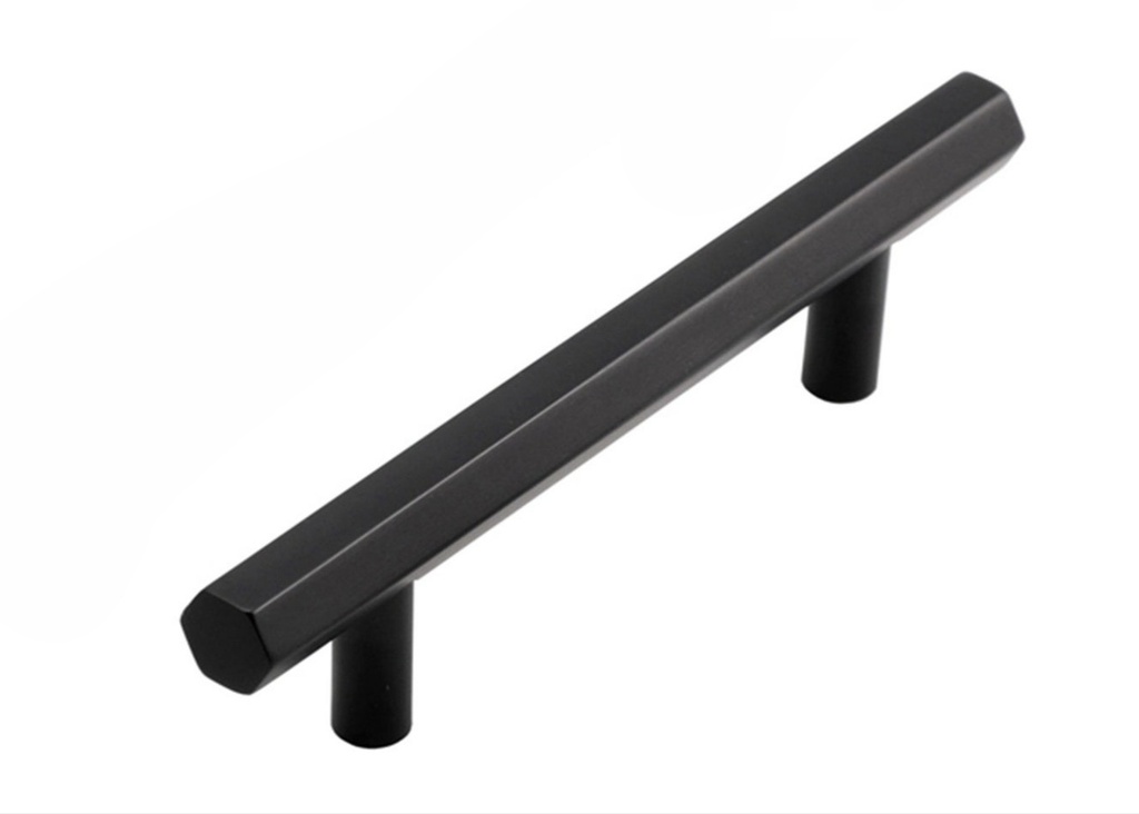 TIRADERA HEXAGONAL NEGRO MB 128MMS HM45020