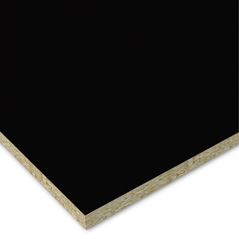 MELAMINA NEGRO MATE HIDROFUGA 16X210X244 FINSA