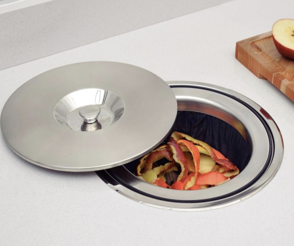 BASURERO REDONDO INOX EMPOTRABLE MODULO 40
