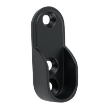 SOPORTE LATERAL TUBO CLOSET NEGRO PAR