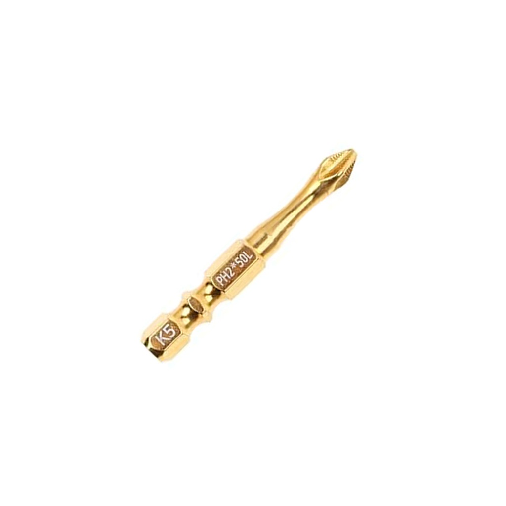 PUNTA PH2 DESTORNILLADOR IMANTADA 5CM 2" DORADO
