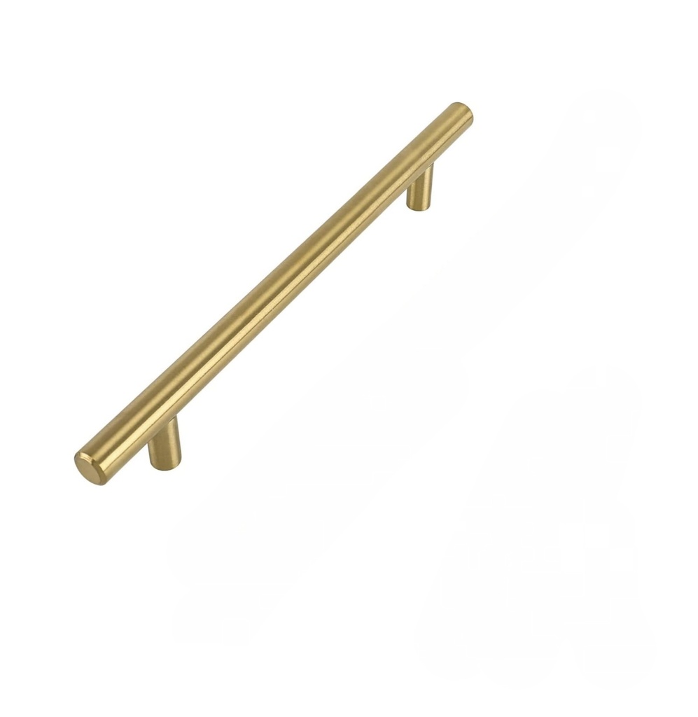 TIRADERA CILINDRICA HUECA DORADA 96MM