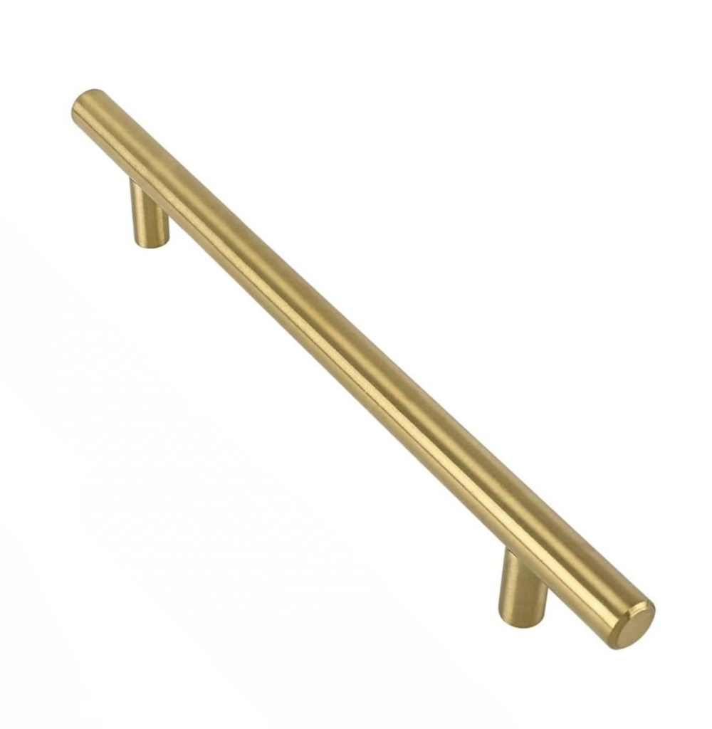 TIRADERA CILINDRICA HUECA DORADA 160MM