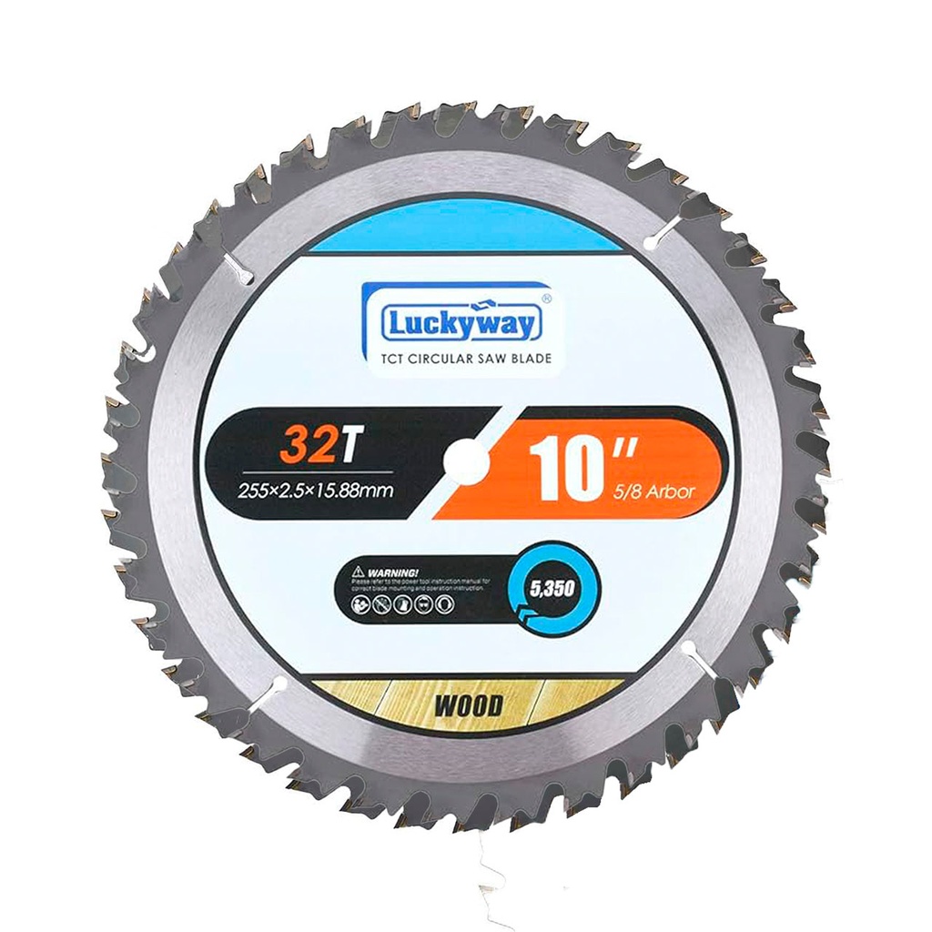 DISCO SIERRA 10 PULGADAS 255X2.5 32T CARBURO TUNGSTENO LUCKY WAY