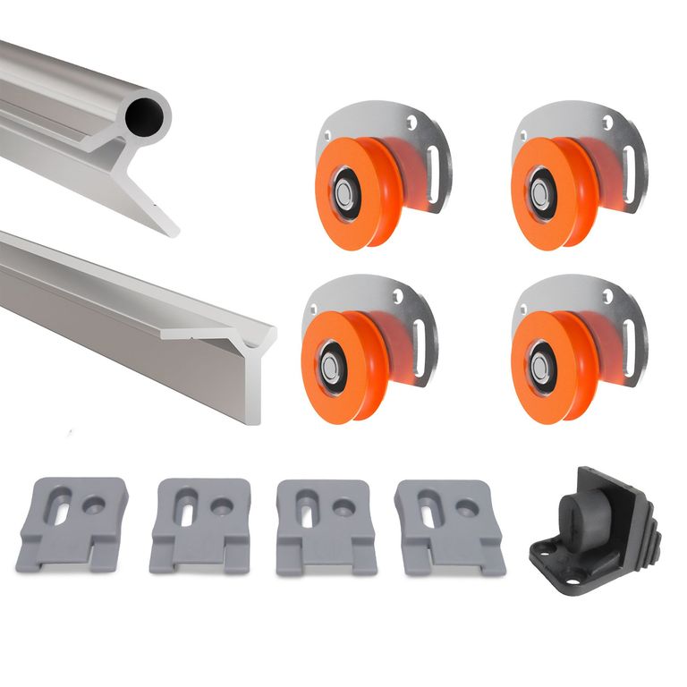 HERRAJE P CLOSET RODAMIENTO D-52+RIEL 2M 2PUERTAS DUCASSE