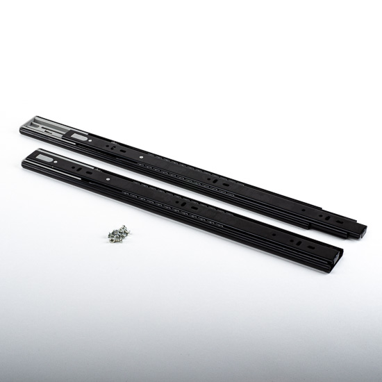 RIEL TELESCOPICO NEGRO CIERRE CORRIENTE 12 300MMS ECO