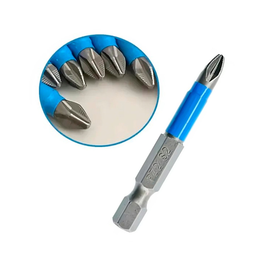 PUNTA PZ2 DESTORNILLADOR IMANTADA 5CM 2" AZUL