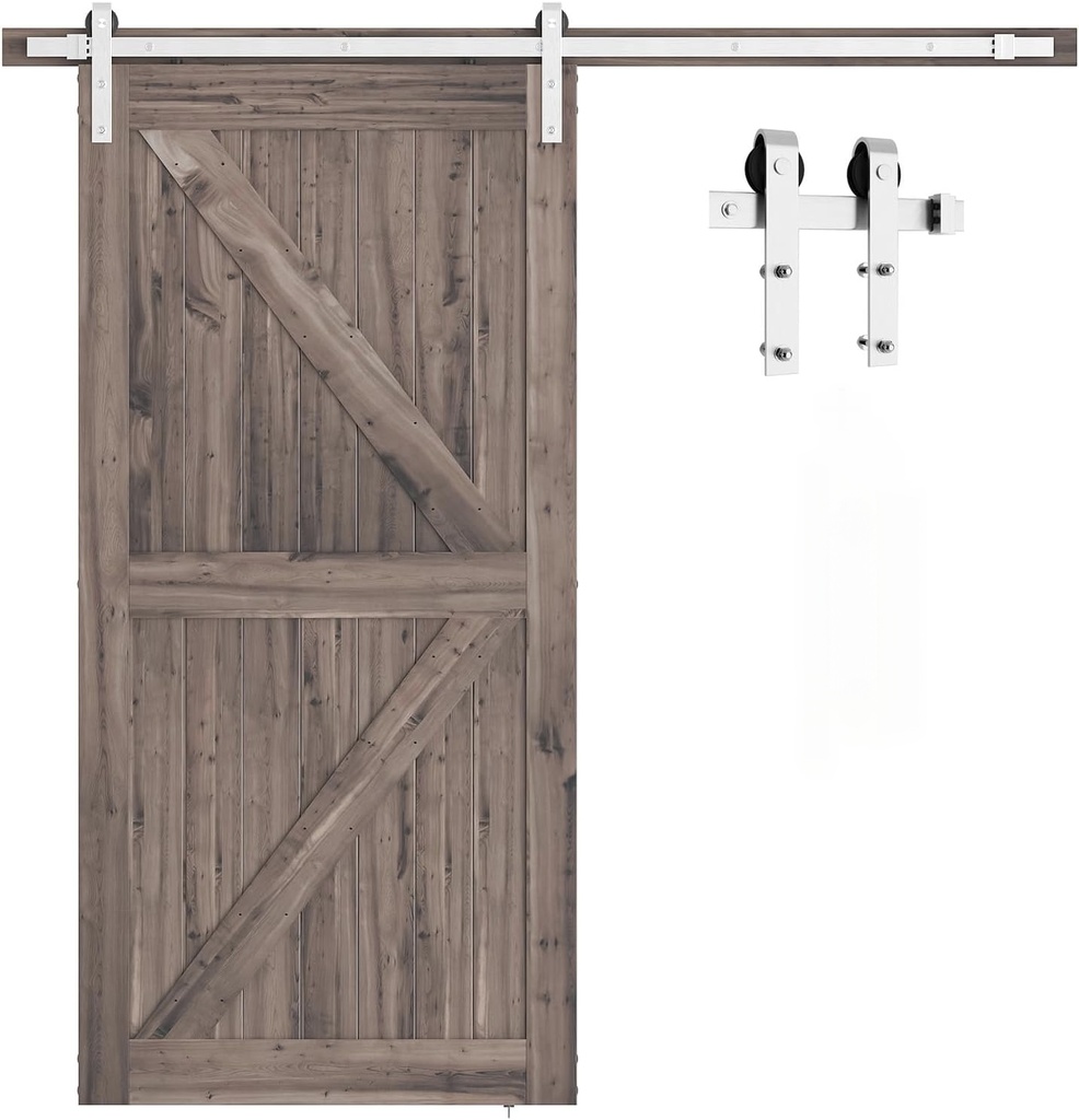 KIT HERRAJES GRANERO 2M PUERTA CORREDIZA J NIQUEL CIERRE LENTO 80KG