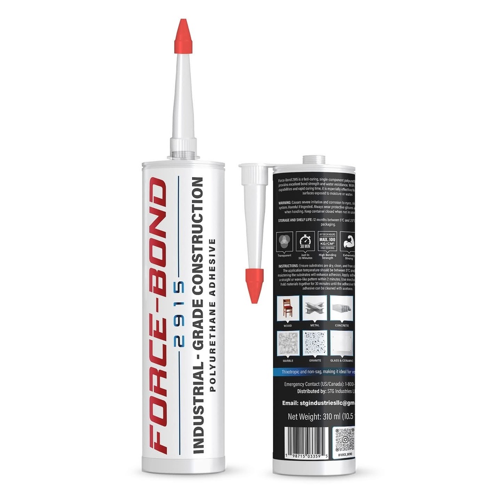 SILICON POLYURETANO ULTRA ADHERENCIA 310ML FORCE BOND INDUSTRIAL