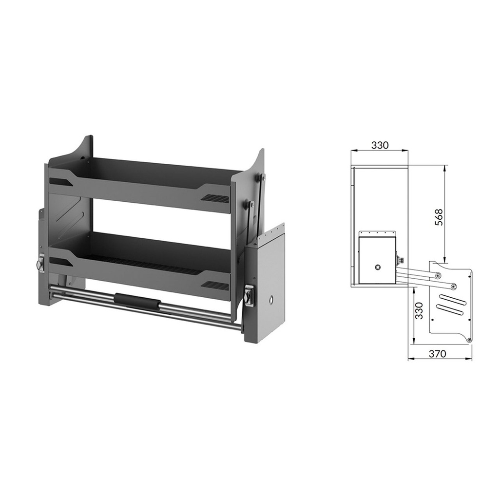 ABATIBLE TURIN 70CMS ANTRACITA IT24720