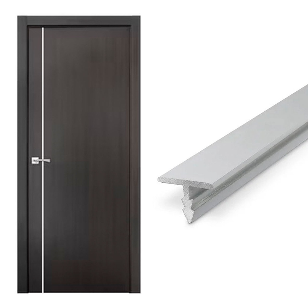 PERFIL ALUMINIO T PARA PUERTA 10MM 2,50M