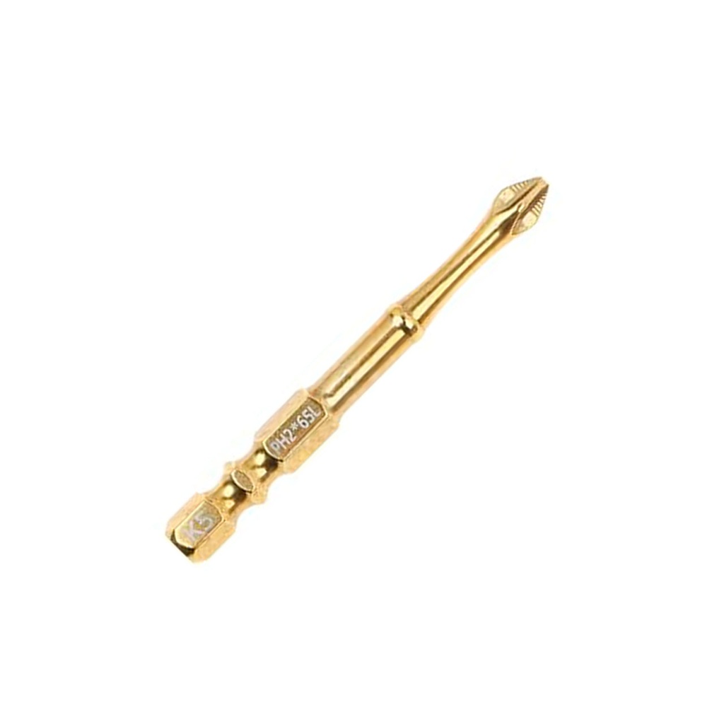 PUNTA PH2 DESTORNILLADOR IMANTADA 6CM 2-1/2" DORADO