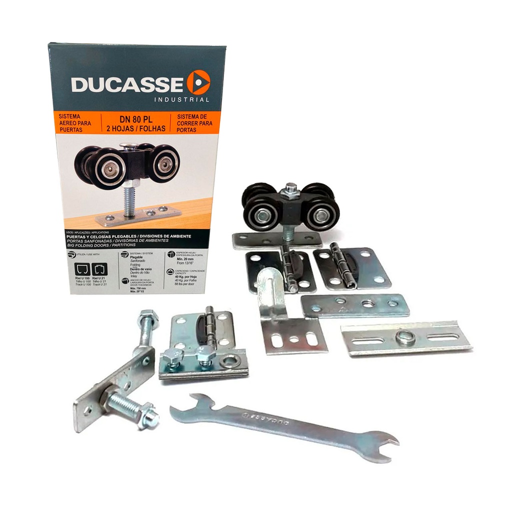 HERRAJE DN-80 SR SIN FRENO P PUERTA 80KG U21 DUCASSE 