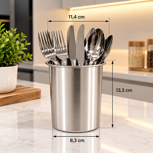 RECIPIENTE MULTIUSO 8X12X14 INOX UND