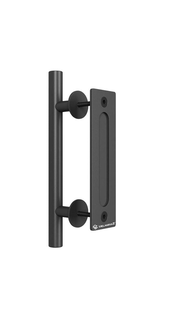 MANILLON REDONDO EMBUTIR PUERTA CORREDIZA 30CM NEGRO 