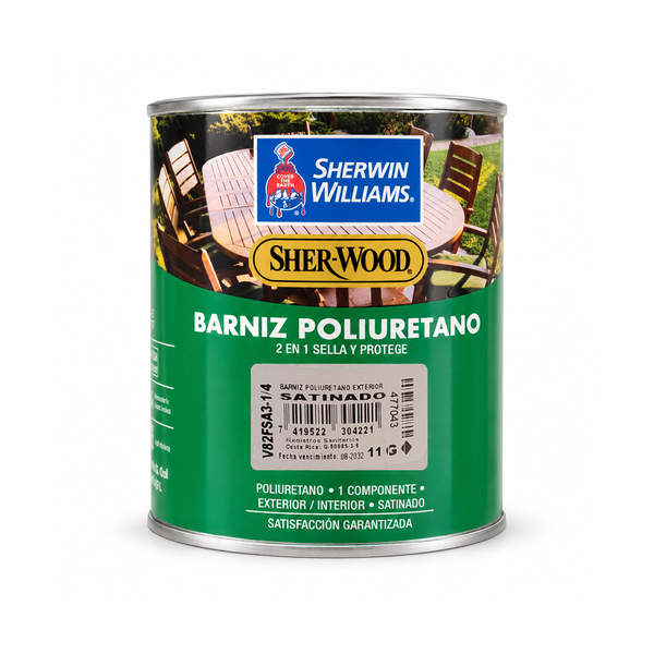 BARNIZ POLIURETANO EXTERIOR SATINADO V82FSA3-1/4 SHERWIN WILLIAMS
