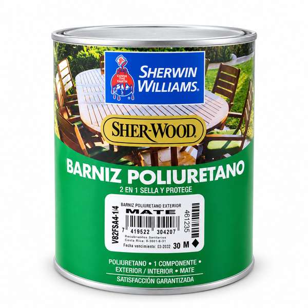 BARNIZ POLIURETANO EXTERIOR MATE V82FSA4-1/4 SHERWIN WILLIAMS