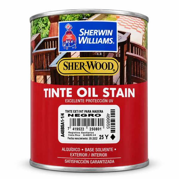 TINTE EXT/INT PARA MADERA NEGRO A48BSA1-1/4 SHERWIN WILLIAMS
