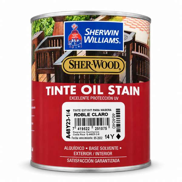 TINTE EXT/INT PARA MADERA ROBLE CLARO A48Y23-1/4 SHERWIN WILLIAMS
