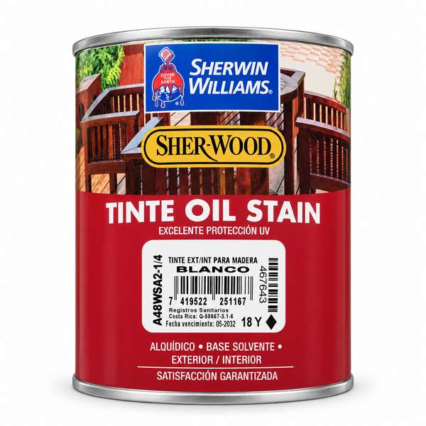 TINTE EXT/INT PARA MADERA BLANCO A48WSA2-1/4 SHERWIN WILLIAMS