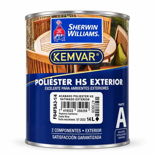 ACABADO POLIESTER HS SATINADO EXTERIOR F64FSA3-1/4 SHERWIN WILLIAMS
