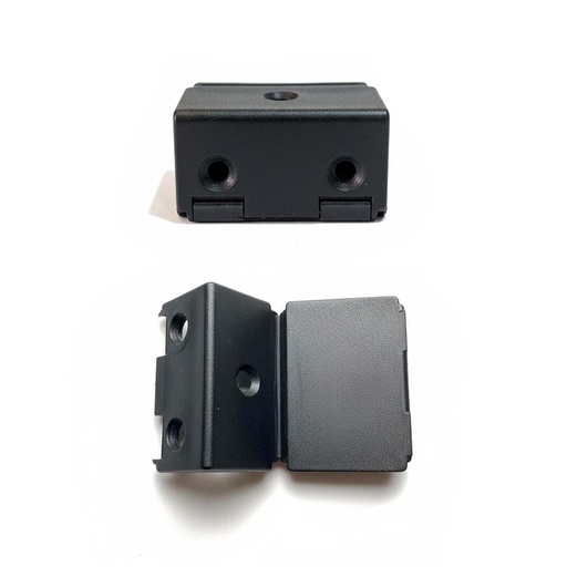 [CONECTOR C/TAPA NEGR] ESCUADRA DOBLE C/TAPA NEGRO