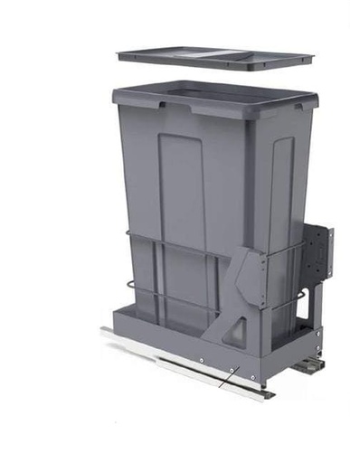 [BASURERO IT30105] BASURERO EXTRAIBLE 1 CUBO RIEL OCULTO LENTO 30CM IT30105 ESPAÑOL