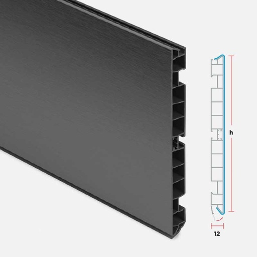 [RODAPIE NEGRO 10x3.8] RODAPIE NEGRO MATE 10CMX3,8M PVC ESPAÑOL