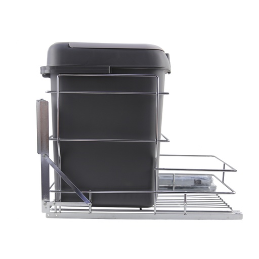 [BASURERO IT30110] BASURERO EXTRAIBLE 1 CUBO RIEL OCULTO LENTO 30CM IT30110