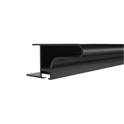 [GOLA AEREO NEGRO] PERFIL GOLA AEREO NEGRO MATE 18MM 3M