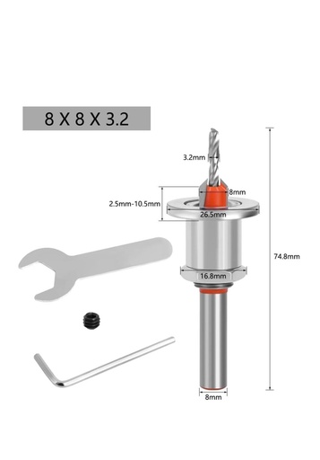 [AVELLANADOR 3X8] AVELLANADOR BROCA CON TOPE 3.0X8