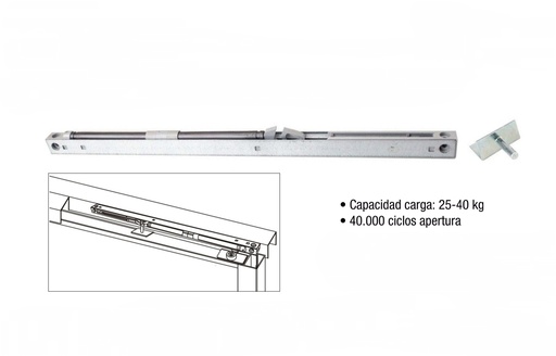 [FRENO LENTO PUERTA] FRENO CIERRE LENTO CARRIL SUPERIOR 40KG PF20020 ESPAÑOL