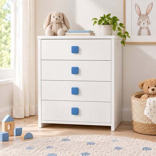 [POMO CUADRADO AZUL] POMO INFANTIL CUADRADO AZUL