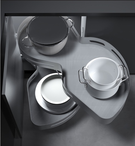 [RIÑONERA ANTRAC IZQ] LAZY SUSAN BANDEJA RIÑONERA ANTRACITA IZQUIERDA IT23720