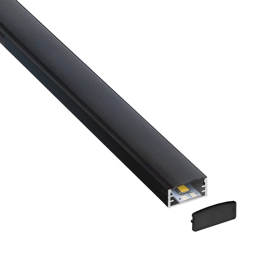 [PERFIL SOBREPONER NE] PERFIL LED SOBREPONER NEGRO 2M IT54015