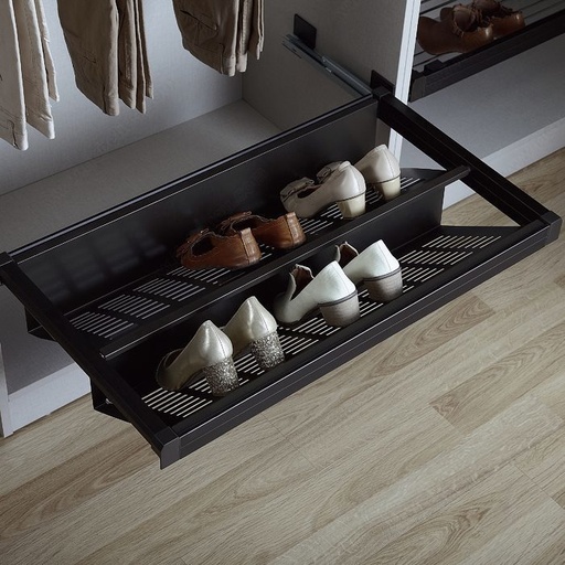 [ZAPATERA 60 IT41180] ZAPATERA 60CM MOKA CIERRE LENTO C/MARCO IT41180