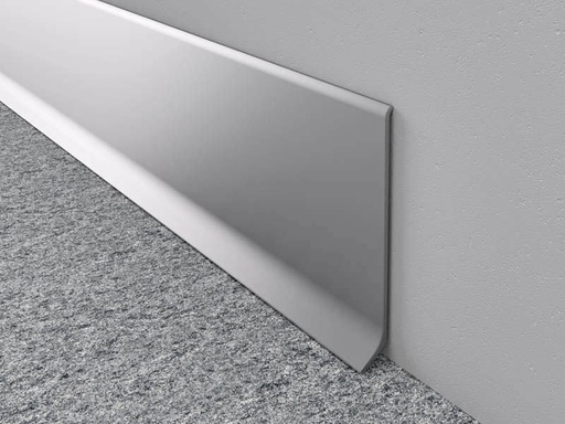 [RODAPIE GRIS 10X5,85] PERFIL RODAPIE ACABADO ANODIZADO SILVER 10CMX5,85M