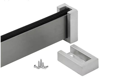 [SOPORTE LATERAL PLAT] SOPORTE LATERAL TUBO CUADRADO PLATA MATE 2UND SYSKOR