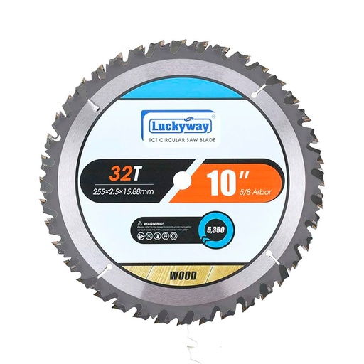 [SIERRA 10X32T LUCKY] DISCO SIERRA 10 PULGADAS 255X2.5 32T CARBURO TUNGSTENO LUCKY WAY