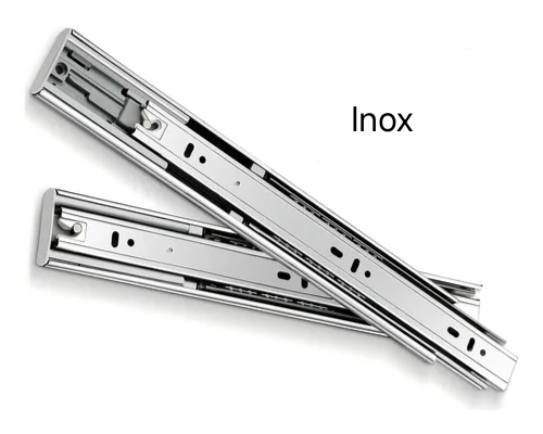 [RIEL INOX LENTO 20] RIEL TELESCOPICO CIERRE LENTO INOXIDABLE 20 500MMS