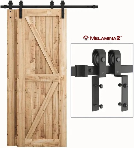 [KIT GRANERO DOBLE] KIT HERRAJES GRANERO 2M PUERTA CORREDIZA DOBLE DUCASSE